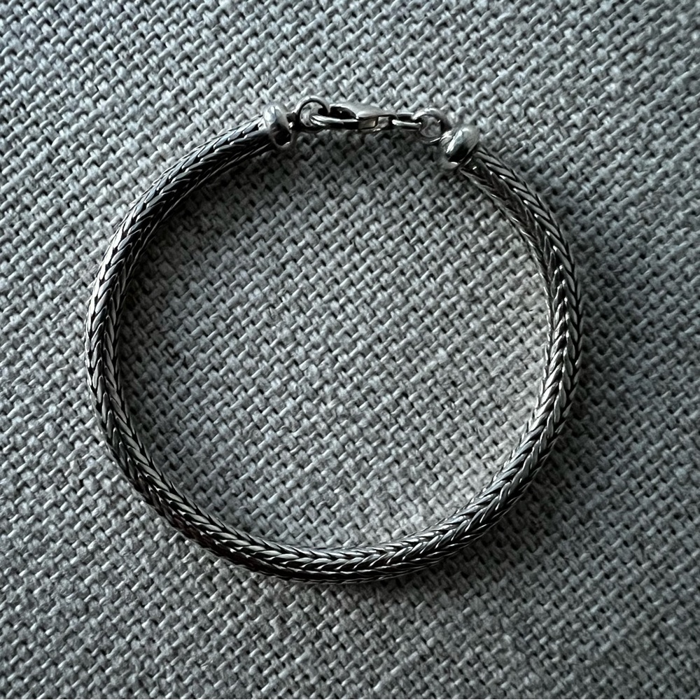 Sterling Silver Braided Rope Bracelet